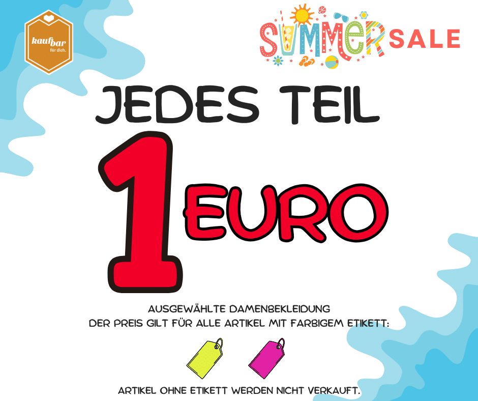 Summer Sale Damen Textil: ausgesuchte Artikel für 1 Euro pro Stück